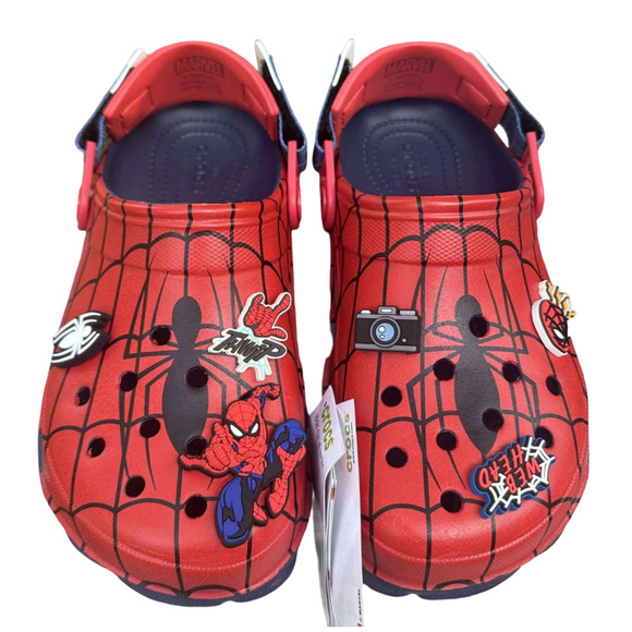 Crocs Marvel x Spider-Man All-Terrain Clogs Navy Men 12/Women 14 New - Picture 3 of 16
